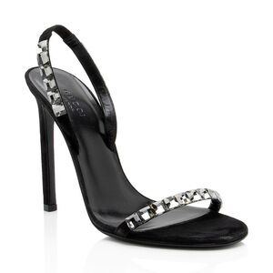 Gucci Suede Crystal Mallory Sandals - Size 8.5 / 38.5
